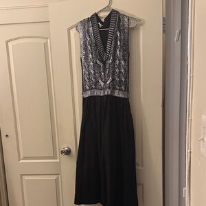Pilcro Black and Silver long dress